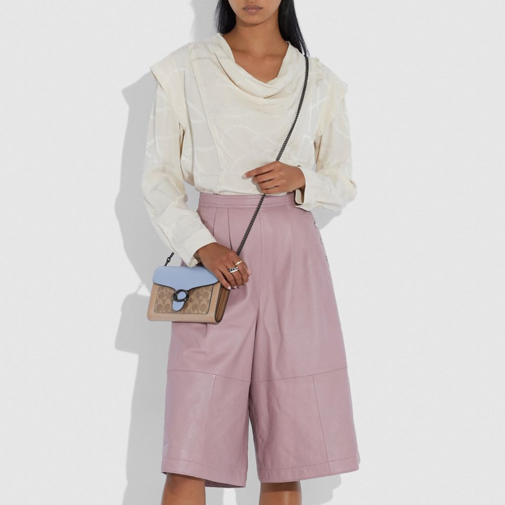 COACH®,Tabby Chain Clutch In Colorblock Signature Canvas,,Detail View
