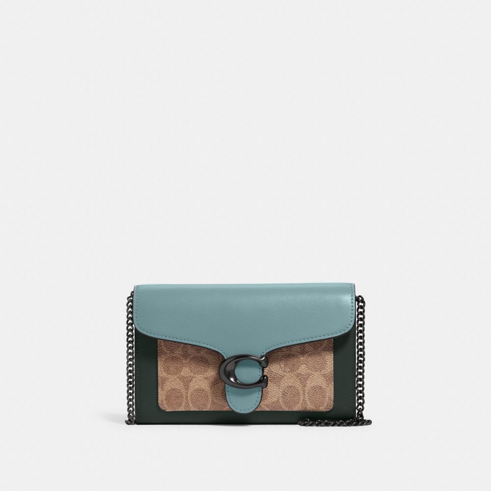 Tabby Chain Clutch In Colorblock Signature Canvas