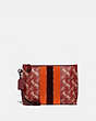 Charlie Pouch With Horse And Carriage Print And Varsity Stripe