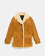 COACH®,DRIFTER JACKET,Suede,HONEY,Front View