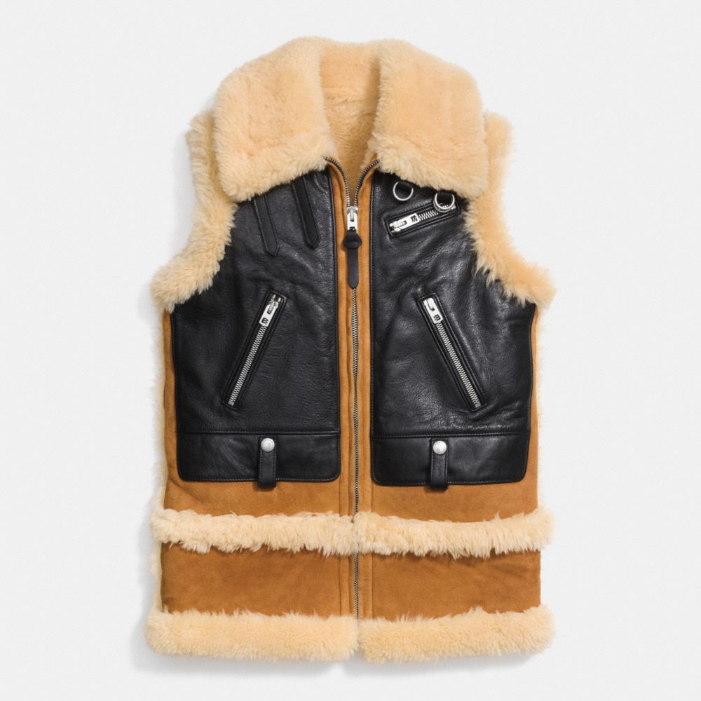 Coach leather shop vest