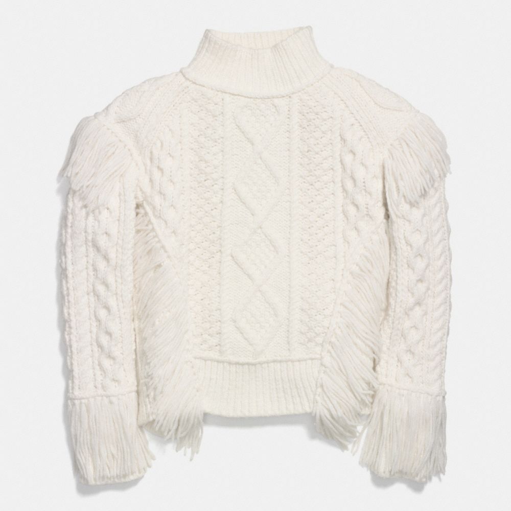 Patchwork Aran Funnelneck