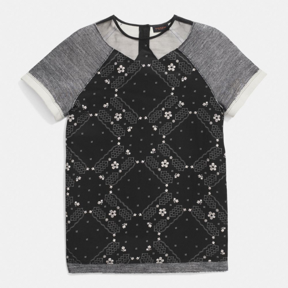 Bandana Knit Mix Tee