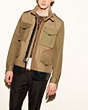 COACH®,MIXED FABRIC M65 JACKET,n/a,CARAMEL,Front View