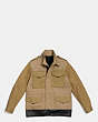 COACH®,MIXED FABRIC M65 JACKET,n/a,CARAMEL,Scale View