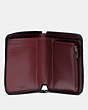 COACH®,SMALL ZIP AROUND WALLET WITH HORSE AND CARRIAGE PRINT AND HEART,pvc,Pewter/Black Oxblood,Inside View,Top View