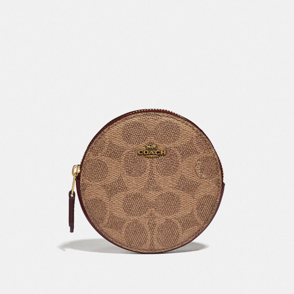 Coach round coin purse hotsell