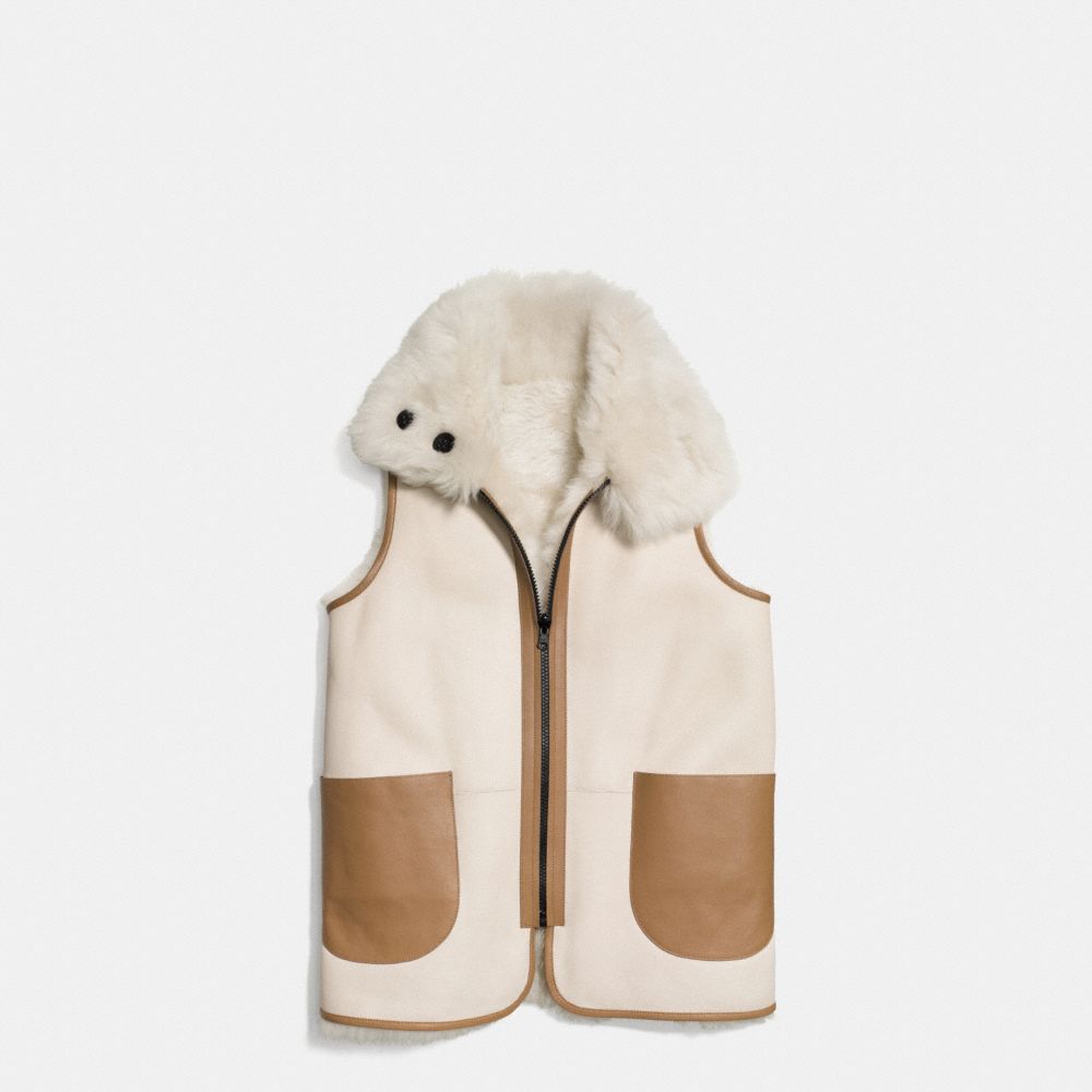 COACH COACH Reversible Shearling Vest