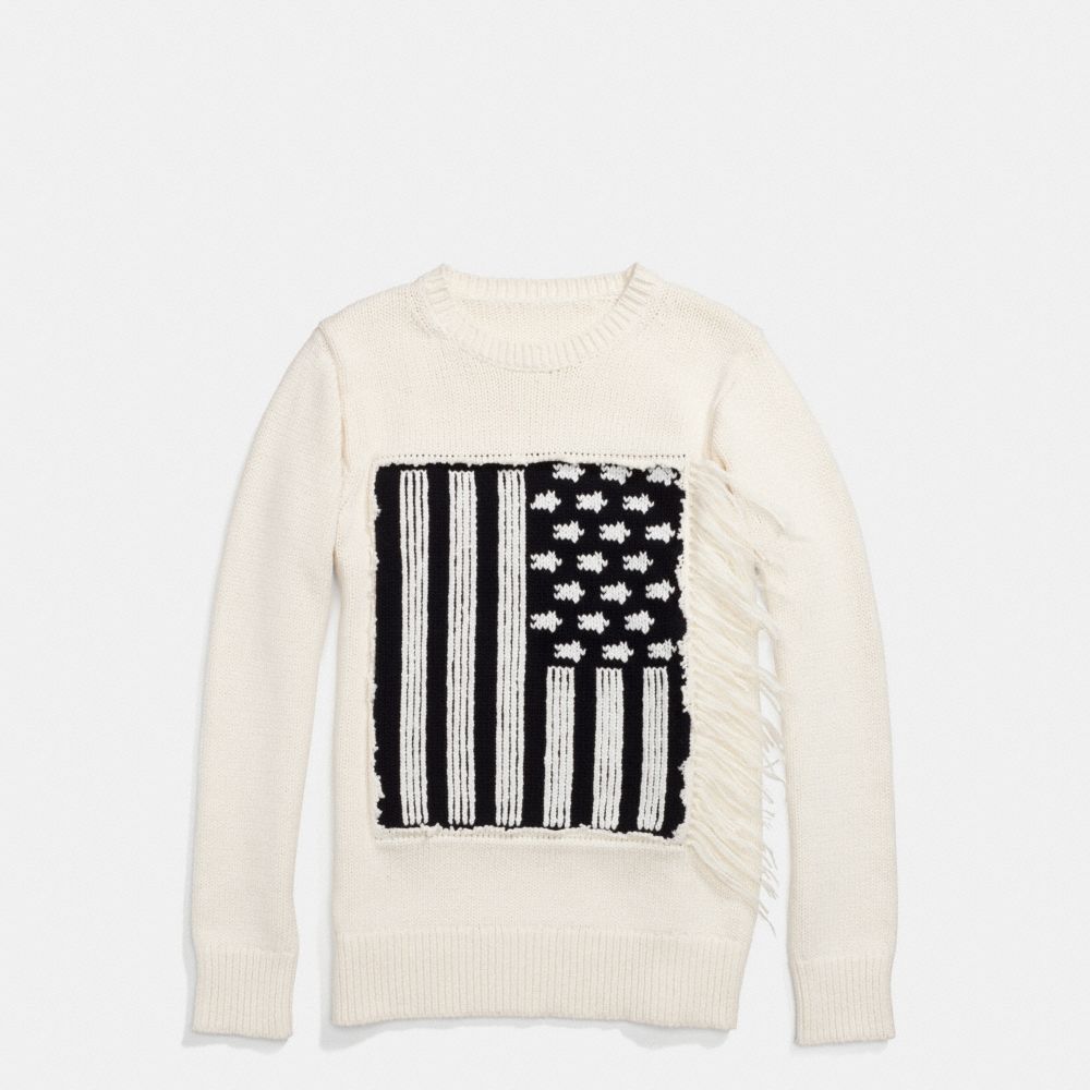 Cotton Flag Intarsia Sweater