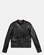 Leather Patched Racer Jacket