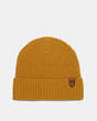COACH®,RIB KNIT MERINO WOOL HAT,n/a,Buttercup,Front View