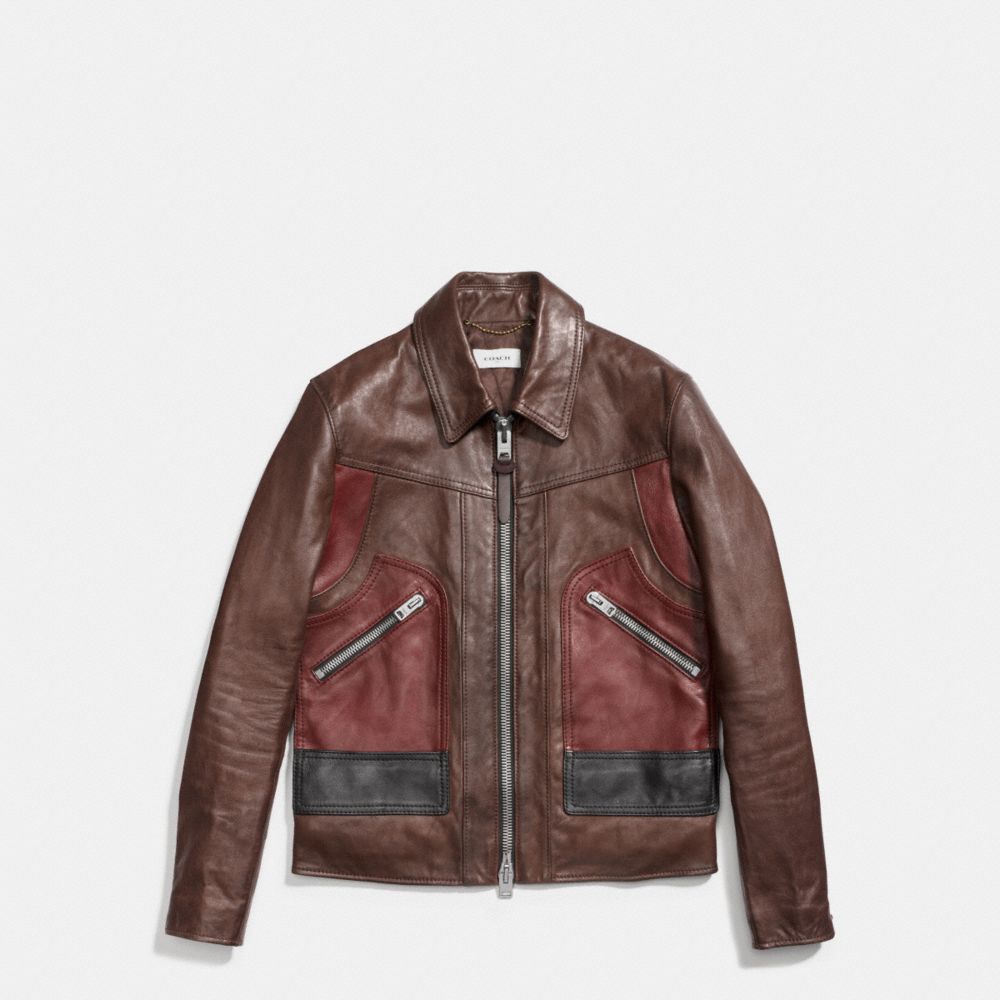 Washed Leather Stinger Jacket