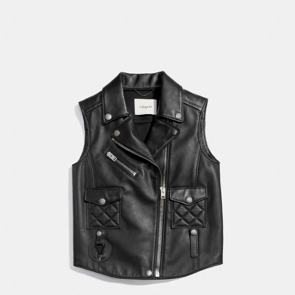 Coach leather shop vest