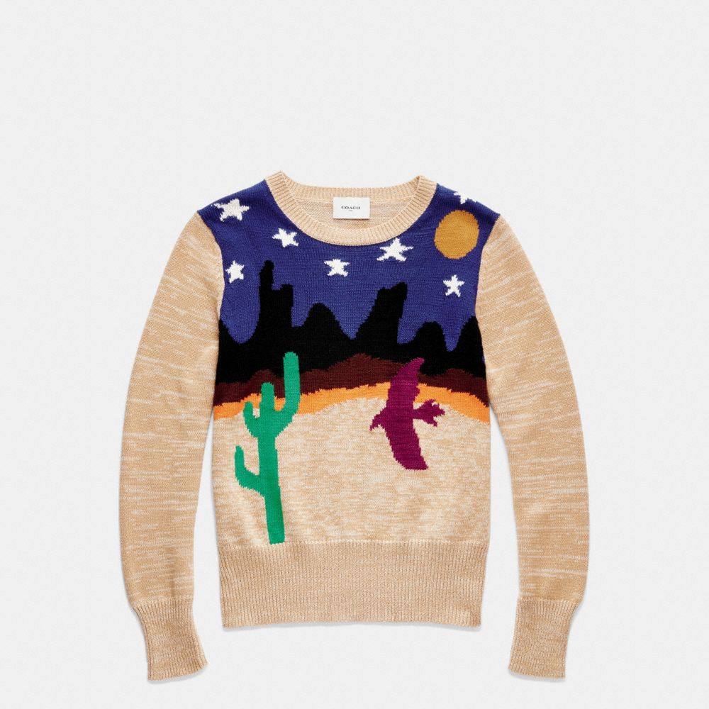 COACH®: Desertscape Crewneck Sweater