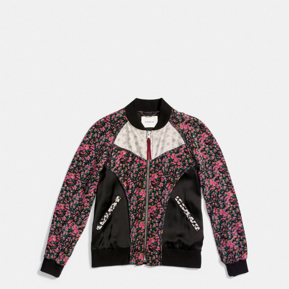 Coach floral outlet jacket