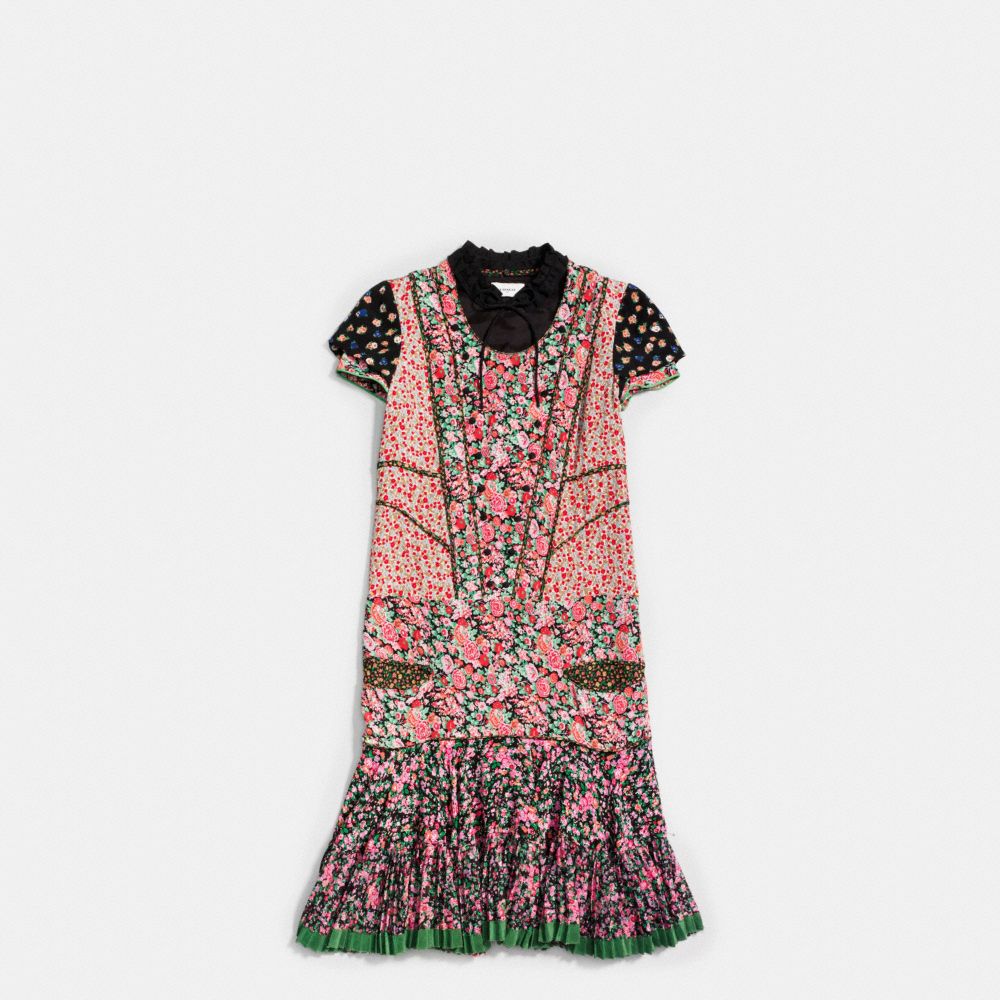 Puffy Sleeve Bib Dress