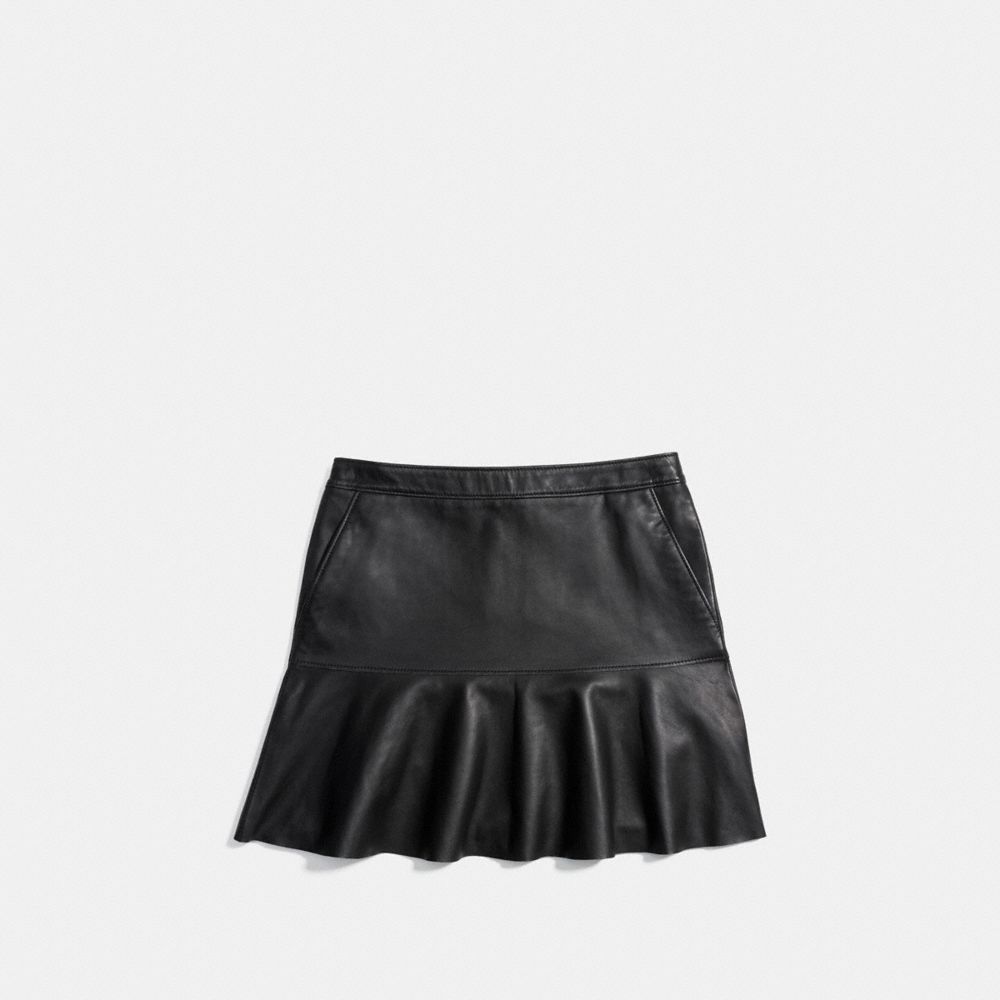 COACH®,Fluid Leather Skirt,,Scale View