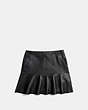 COACH®,FLUID LEATHER SKIRT,Leather,Black,Scale View