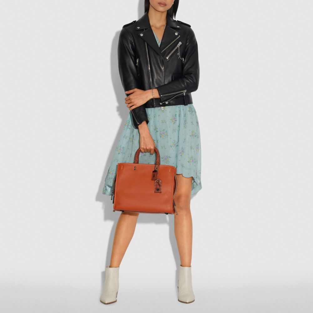 Rogue Bag With Colorblock Crocodile Detail