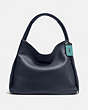COACH®,BANDIT HOBO 39,Pebbled Leather,X-Large,BP/Navy Marine,Front View