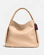 COACH®,BANDIT HOBO 39,Pebbled Leather,X-Large,Black Copper/Beechwood,Front View