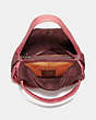 COACH®,BANDIT HOBO 39,Pebbled Leather,X-Large,Black Copper/Washed Red,Inside View,Top View