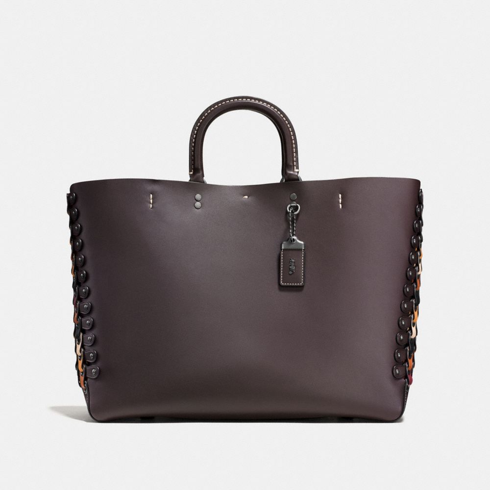 COACH®,Cuir,étain/Châtaigne Multi,Front View