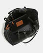 COACH®,ROGUE TOTE WITH COACH LINK DETAIL,Leather,X-Large,Black Copper/Black,Inside View,Top View