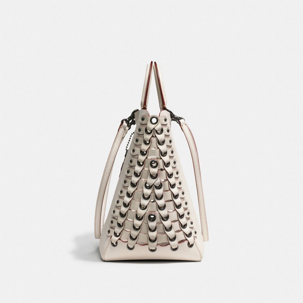 COACH®,Rogue Tote With Coach Link Detail,,Angle View