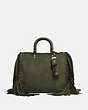 COACH®,ROGUE WITH FRINGE,Leather,Large,LH/Fern,Front View