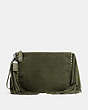 COACH®,TURNLOCK WRISTLET 30 WITH FRINGE,Leather,LH/Fern,Front View