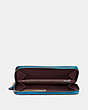 COACH®,ACCORDION ZIP WALLET,Pebbled Leather,Mini,Black Copper/River,Inside View,Top View
