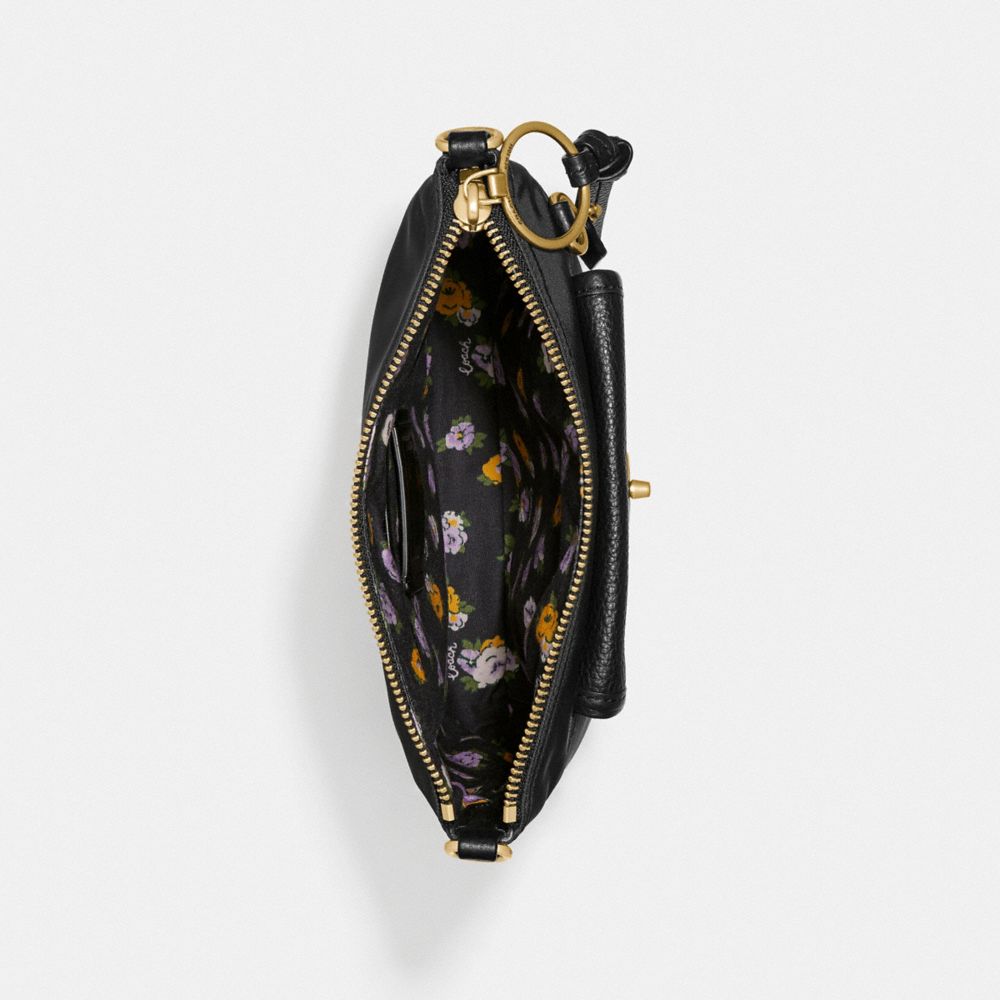 COACH®,Cargo Crossbody With Vintage Rose Print Interior,,Inside View,Top View