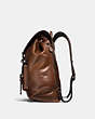 COACH®,BLEECKER BACKPACK,Leather,X-Large,Black Copper/Dark Saddle,Angle View