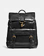 COACH®,BLEECKER BACKPACK,Leather,X-Large,Brass/Black,Front View