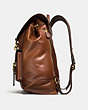 COACH®,BLEECKER BACKPACK,Leather,X-Large,Brass/Dark Saddle,Angle View