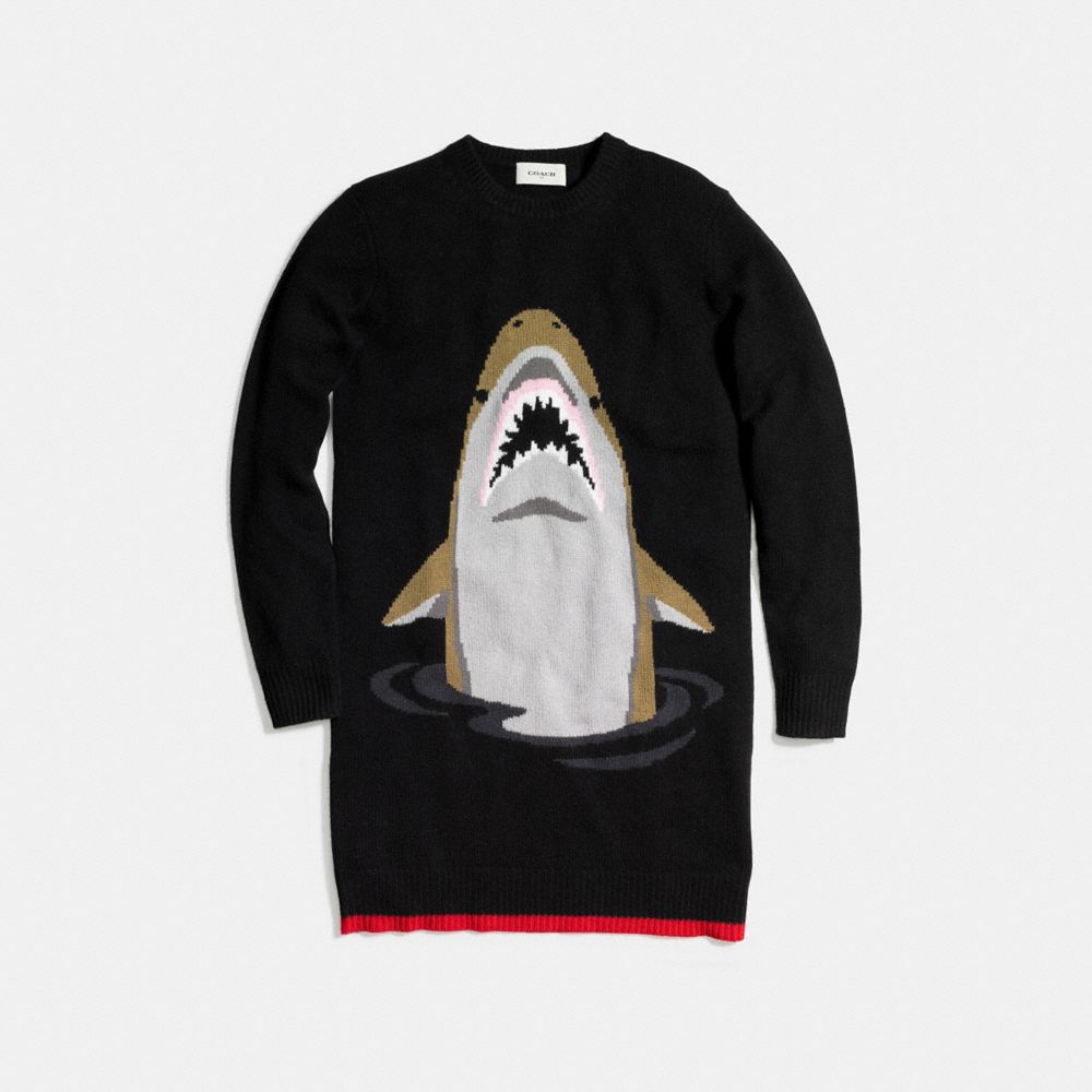 Coach shop shark sweater