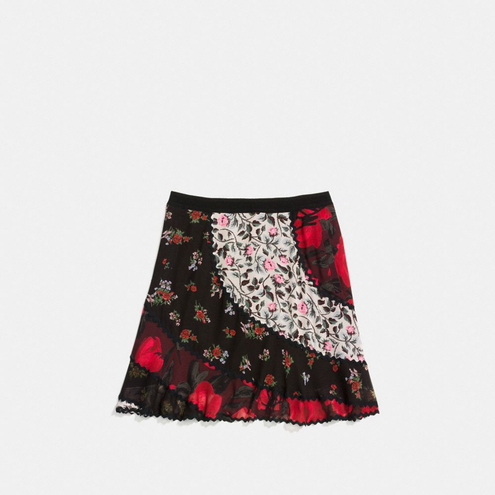 Mixed Print Circle Skirt