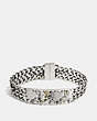 COACH®,WIDE CLUSTER CHAIN ID BRACELET,Metal,Silver/Multi,Front View