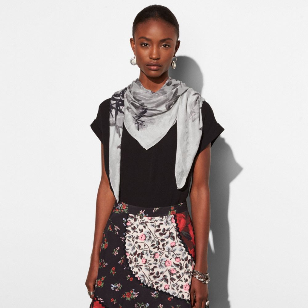 Scribble Camo Rose Scarf