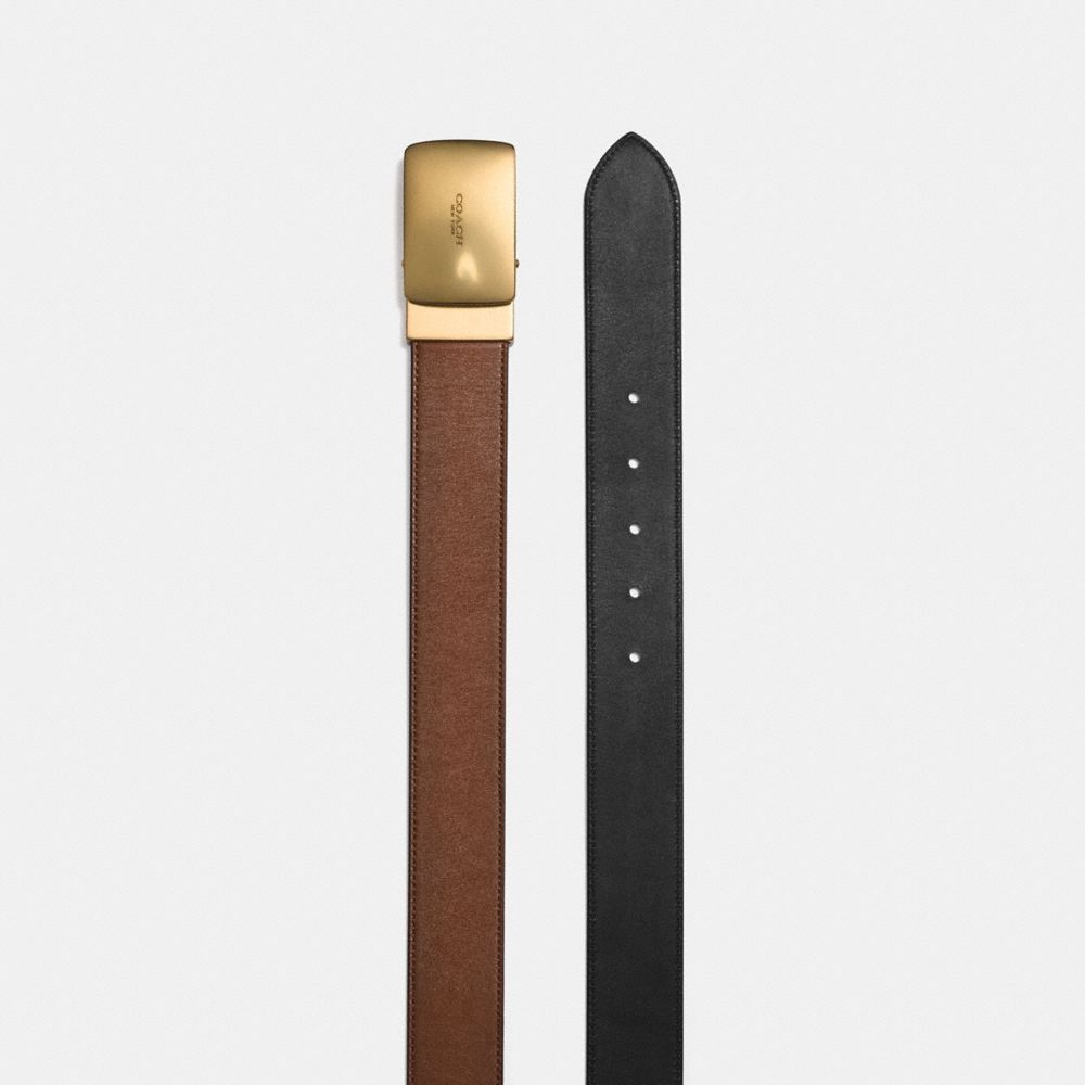 COACH®,Plaque Buckle Cut To Size Reversible Belt, 38 Mm,,Angle View