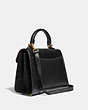 COACH®,TABBY TOP HANDLE 20 IN SIGNATURE CANVAS,Signature Coated Canvas,Medium,Brass/Tan Black,Angle View