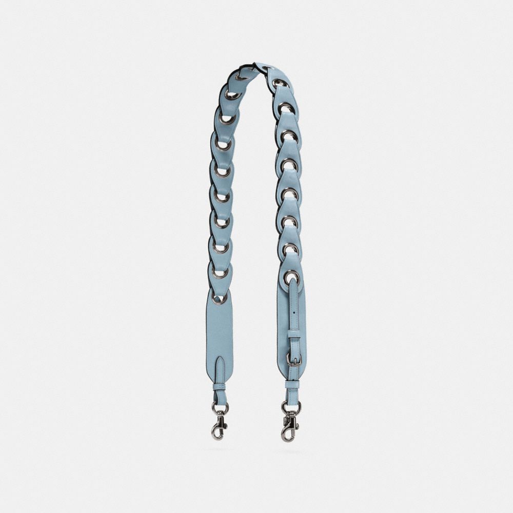 COACH bag strap 87292 Linked Leather Novelty Strap  Shoulder DK/Pale Blue NWOT COACH 87292 Linked Leather Novelty Strap Guitar Shoulder DK  main image 4