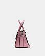 COACH®,COACH SWAGGER 27,Leather,Large,Dark Gunmetal/Dusty Rose,Angle View