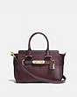 COACH®,COACH SWAGGER 27,Leather,Large,Light Gold/Oxblood,Front View