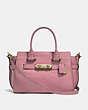 COACH®,COACH SWAGGER 27,Leather,Large,Light Gold/Rose,Front View