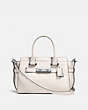COACH®,COACH SWAGGER 27,Cuir,Argent / Craie,Front View