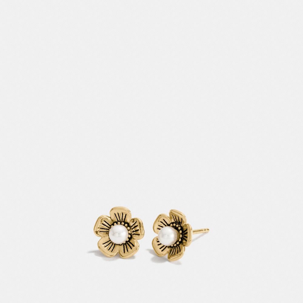 Tea Rose Stud Earrings
