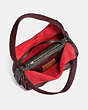 COACH®,BANDIT HOBO,Leather,Large,Black Copper/Oxblood,Inside View,Top View
