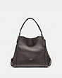 COACH®,EDIE SHOULDER BAG 31,Leather,Large,Gunmetal/Metallic Graphite,Front View
